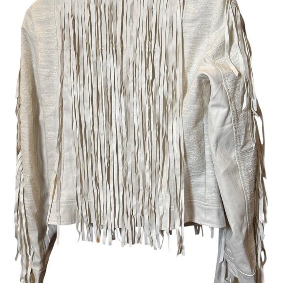 A.n.a Fringe Zip Front Jacket Cream XS - Picture 7 of 7